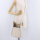 LOEWE Bamboo Bucket Hand Bag Leather 2way Ivory Auth 195342A-24