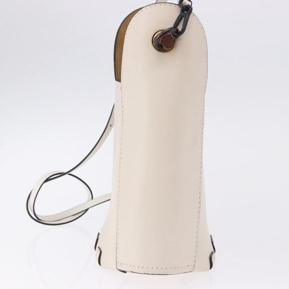 LOEWE Bamboo Bucket Hand Bag Leather 2way Ivory Auth 195342A