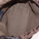 FENDI Zucca Canvas Mamma Baguette Shoulder Bag Brown Gold Auth 195343M-10