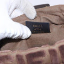 FENDI Zucca Canvas Mamma Baguette Shoulder Bag Brown Gold Auth 195343M-11