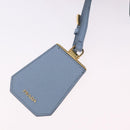 PRADA Hand Bag Saffiano 2way Light Blue Gold Tone Auth 195344M-20