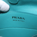 PRADA Hand Bag Saffiano 2way Light Blue Gold Tone Auth 195344M-28