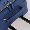 PRADA Suitcase Saffiano Blue Silver Auth 195345A-9