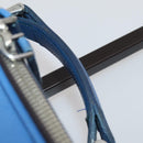 PRADA Suitcase Saffiano Blue Silver Auth 195345A-17