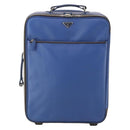 PRADA Suitcase Saffiano Blue Silver Auth 195345A-13