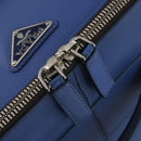 PRADA Suitcase Saffiano Blue Silver Auth 195345A-23