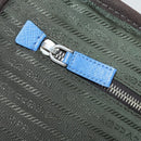 PRADA Suitcase Saffiano Blue Silver Auth 195345A-26