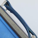 PRADA Suitcase Saffiano Blue Silver Auth 195345A-15