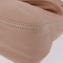 FENDI Mamma Baguette Shoulder Bag Leather Pink Gold Auth 195351M-15