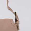 FENDI Mamma Baguette Shoulder Bag Leather Pink Gold Auth 195351M-18