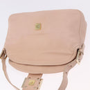 FENDI Mamma Baguette Shoulder Bag Leather Pink Gold Auth 195351M-20