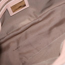 FENDI Mamma Baguette Shoulder Bag Leather Pink Gold Auth 195351M-10