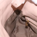 FENDI Mamma Baguette Shoulder Bag Leather Pink Gold Auth 195351M-23