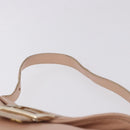 FENDI Mamma Baguette Shoulder Bag Leather Pink Gold Auth 195351M-8