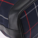 Burberrys Nova Check Shoulder Bag Canvas Navy Gold Tone Auth 195352-15