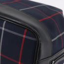 Burberrys Nova Check Shoulder Bag Canvas Navy Gold Tone Auth 195352-16