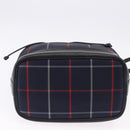 Burberrys Nova Check Shoulder Bag Canvas Navy Gold Tone Auth 195352-5