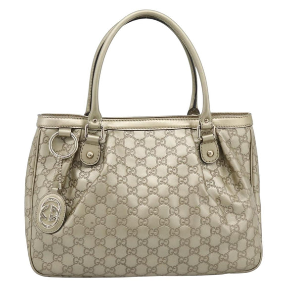 GUCCI GuccissimaGG Sukey Tote Bag Leather Gold 296835 Auth 195353V
