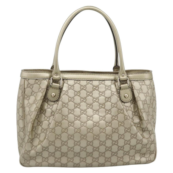 GUCCI GuccissimaGG Sukey Tote Bag Leather Gold 296835 Auth 195353V