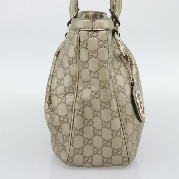 GUCCI GuccissimaGG Sukey Tote Bag Leather Gold 296835 Auth 195353V