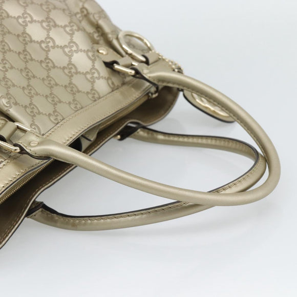 GUCCI GuccissimaGG Sukey Tote Bag Leather Gold 296835 Auth 195353V