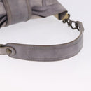 BURBERRY Shoulder Bag Leather Gray Gold Tone Auth 195354A-7