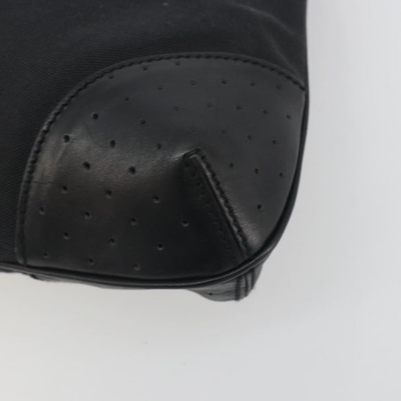 GUCCI Interlocking G Hand Bag Canvas Black Silver Auth 195355V