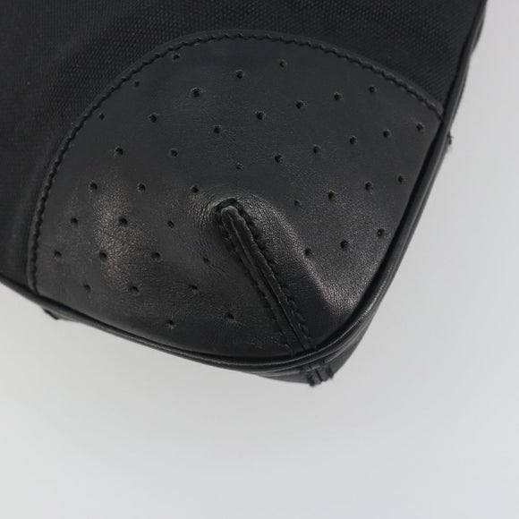 GUCCI Interlocking G Hand Bag Canvas Black Silver Auth 195355V