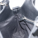 GUCCI Interlocking G Hand Bag Canvas Black Silver Auth 195355V-18