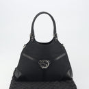 GUCCI Interlocking G Hand Bag Canvas Black Silver Auth 195355V-23