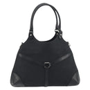 GUCCI Interlocking G Hand Bag Canvas Black Silver Auth 195355V-3