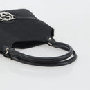 GUCCI Interlocking G Hand Bag Canvas Black Silver Auth 195355V-7