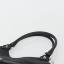 GUCCI Interlocking G Hand Bag Canvas Black Silver Auth 195355V-8