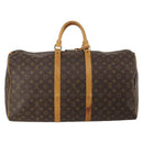 LOUIS VUITTON Monogram Keepall 55 Boston Bag M41424 LV Auth 195357-2