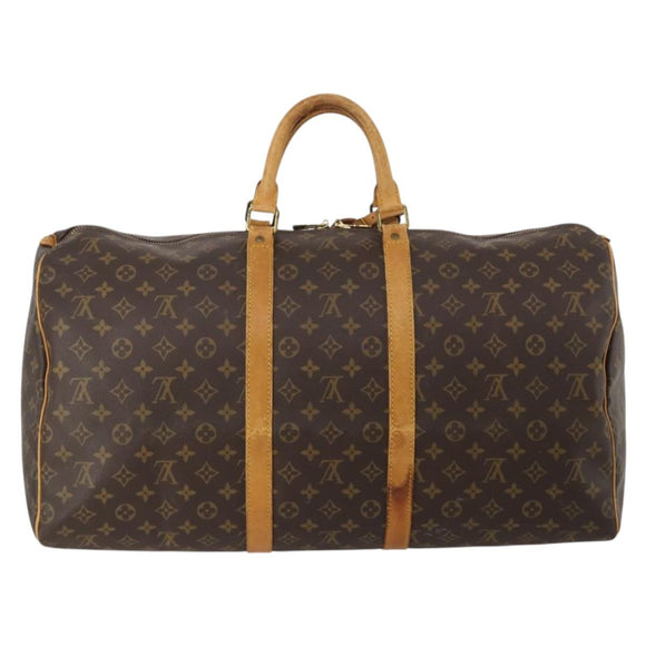 LOUIS VUITTON Monogram Keepall 55 Boston Bag M41424 LV Auth 195357