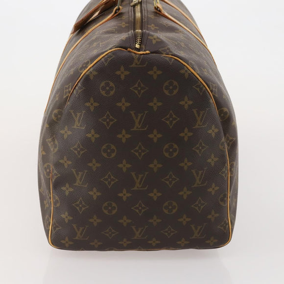 LOUIS VUITTON Monogram Keepall 55 Boston Bag M41424 LV Auth 195357