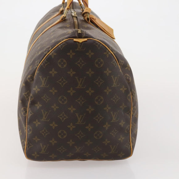 LOUIS VUITTON Monogram Keepall 55 Boston Bag M41424 LV Auth 195357