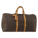 LOUIS VUITTON Monogram Keepall 55 Boston Bag M41424 LV Auth 195358-1