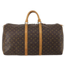 LOUIS VUITTON Monogram Keepall 55 Boston Bag M41424 LV Auth 195358-3