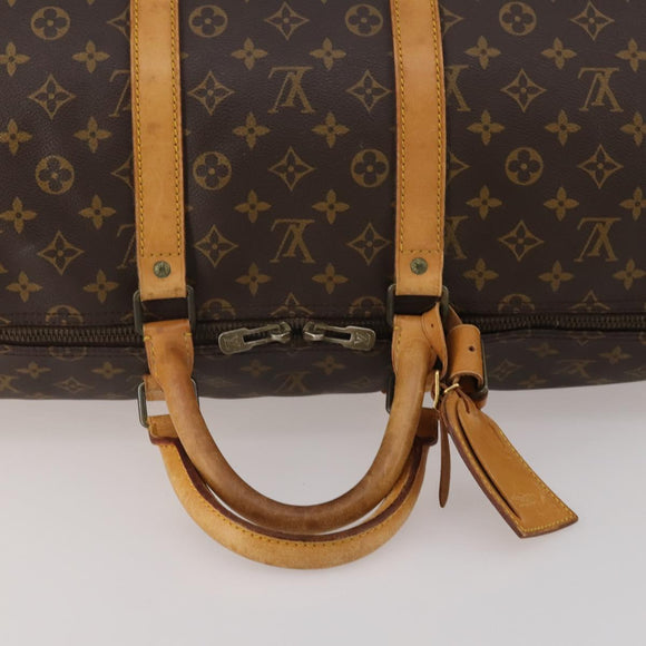 LOUIS VUITTON Monogram Keepall 55 Boston Bag M41424 LV Auth 195358
