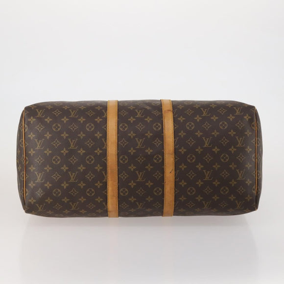 LOUIS VUITTON Monogram Keepall 55 Boston Bag M41424 LV Auth 195358