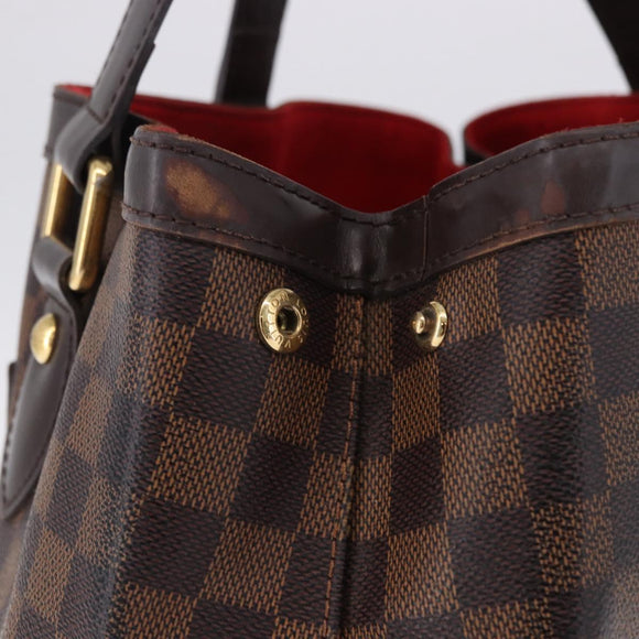 LOUIS VUITTON Damier Ebene Hampstead PM Tote Bag N51205 LV Auth 195359