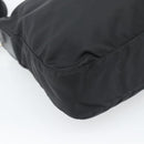 PRADA Shoulder Bag Nylon Black Silver Auth 195363V-13