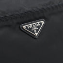 PRADA Shoulder Bag Nylon Black Silver Auth 195363V-14