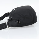 PRADA Shoulder Bag Nylon Black Silver Auth 195363V-4