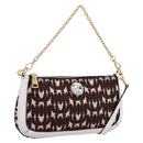 Miu Miu Chain Shoulder Bag Canvas 2way Beige Gold Auth 195364V-1