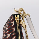 Miu Miu Chain Shoulder Bag Canvas 2way Beige Gold Auth 195364V-9