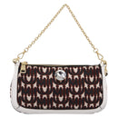 Miu Miu Chain Shoulder Bag Canvas 2way Beige Gold Auth 195364V-13