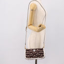 Miu Miu Chain Shoulder Bag Canvas 2way Beige Gold Auth 195364V-24