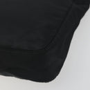 FENDI Shoulder Bag Nylon Black Silver Auth 195365A-9